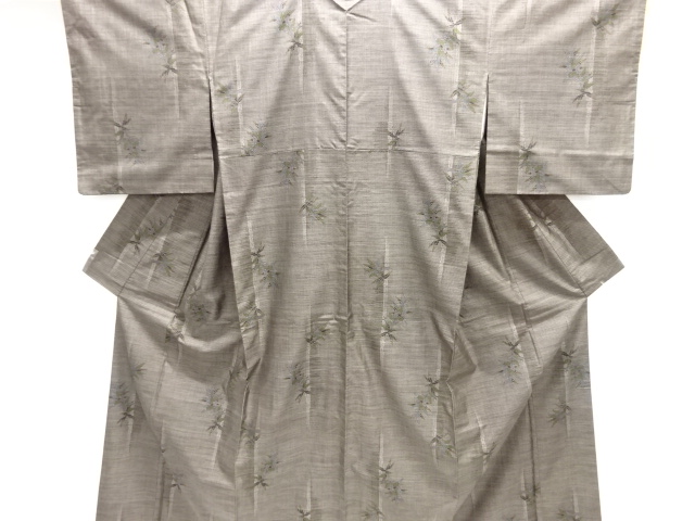 JAPANESE KIMONO / SILK / DORO OSHIMA TSUMUGI / WOVEN BAMBOO GRASS